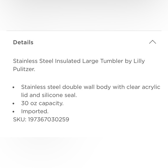 Lilly Pulitzer 30 oz. Stainless Steel Tumbler - Picture 2 of 2